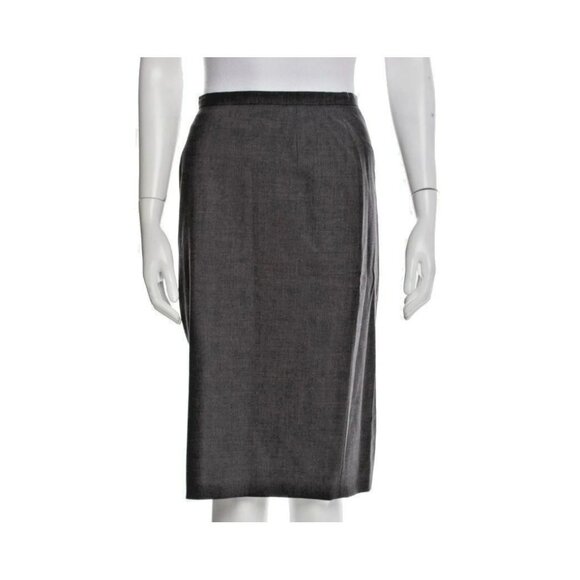 Giorgio Armani Pencil Skirt XS | Charcoal | Lined Midi | High Waist Work - Picture 1 of 6